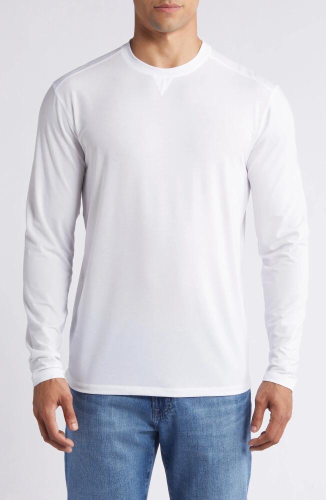 johnnie-O Course Long Sleeve Performance T-Shirt in White Cover