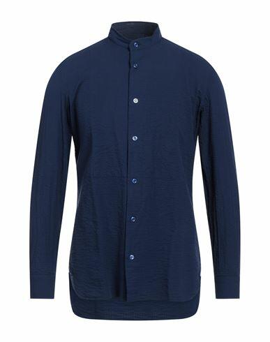 Giampaolo Man Shirt Blue Cotton Cover