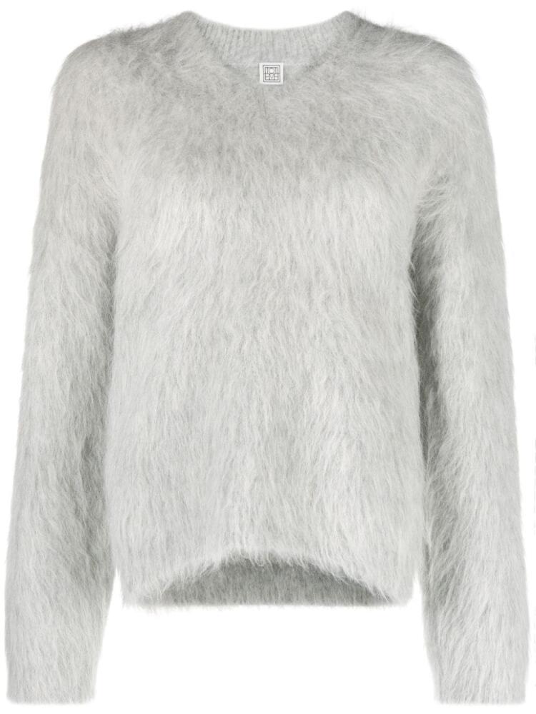 TOTEME brushed V-neck jumper - Grey Cover