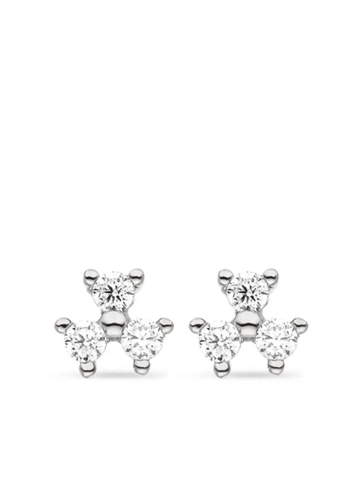 VEYNOU 14kt white gold Fleur diamond stud earrings - Silver Cover