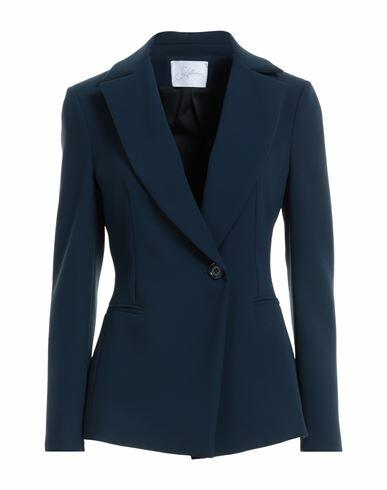 Soallure Woman Blazer Navy blue Polyester Cover