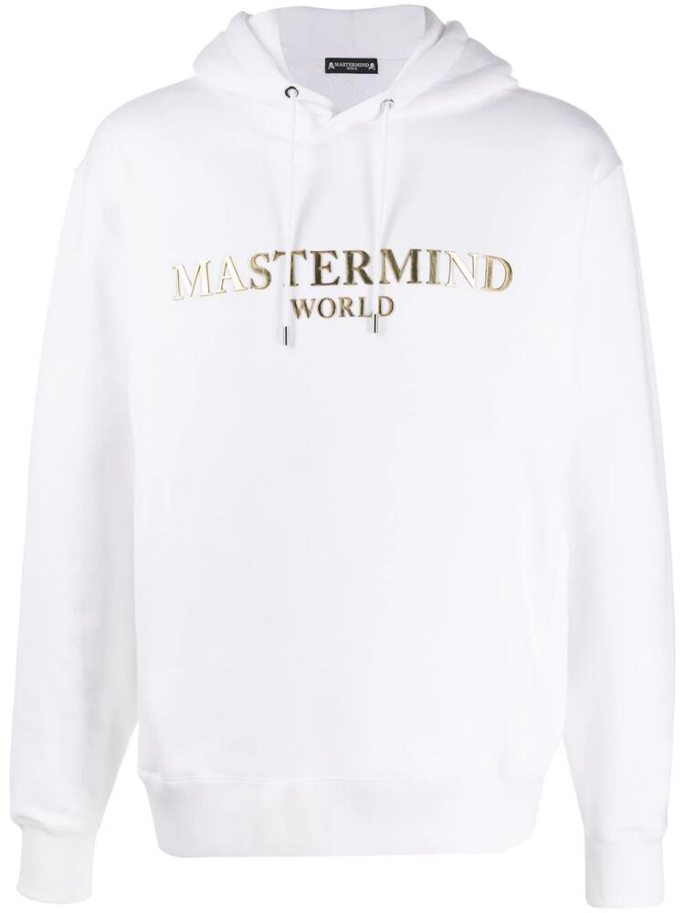 Mastermind World logo plaque hoodie - White Cover