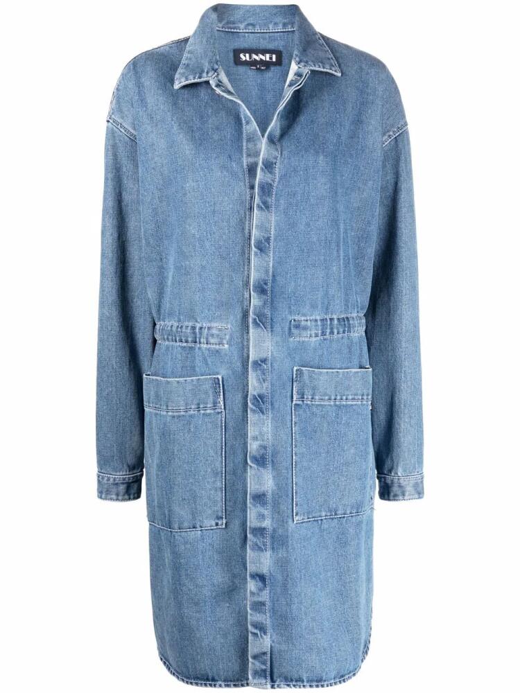 Sunnei denim overshirt coat - Blue Cover