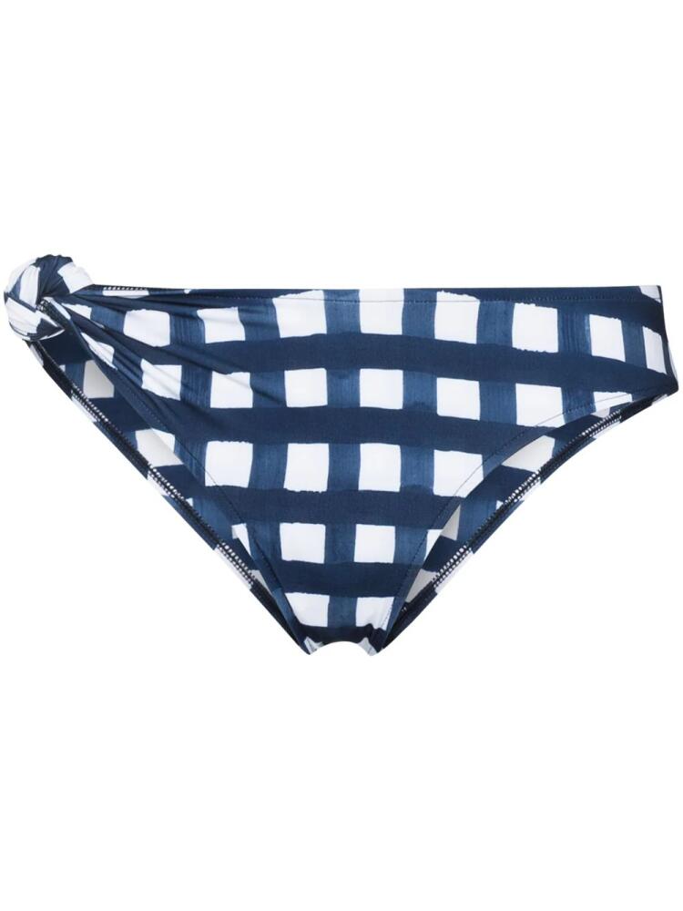 Jacquemus Vicky gingham bikini bottoms - Blue Cover