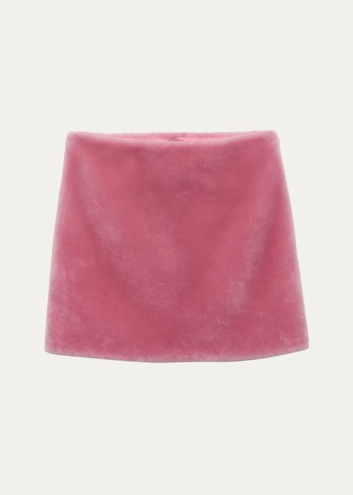 Prada Montone Mini Shearling Skirt Cover