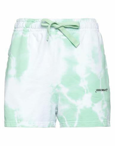 Hinnominate Woman Shorts & Bermuda Shorts Light green Cotton Cover