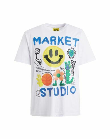 Market Smiley Collage Tee Man T-shirt White Cotton Cover