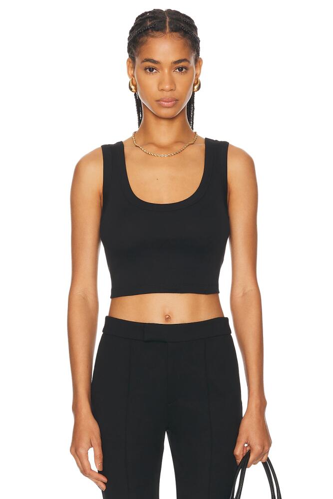 FLORE FLORE Hillie Crop Tank Top in Black Cover