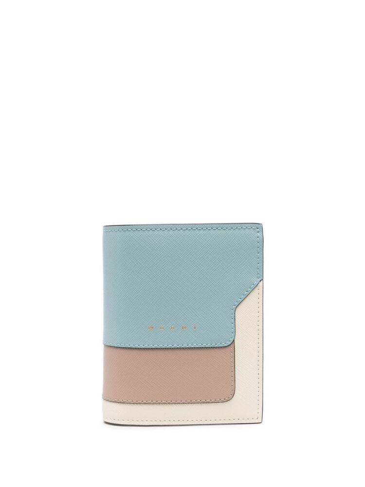 Marni colour-block leather wallet - Neutrals Cover