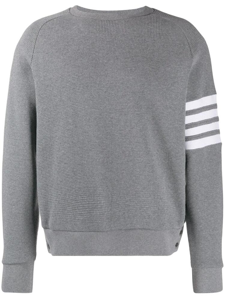 Thom Browne 4-Bar raglan-sleeve sweatshirt - Grey Cover