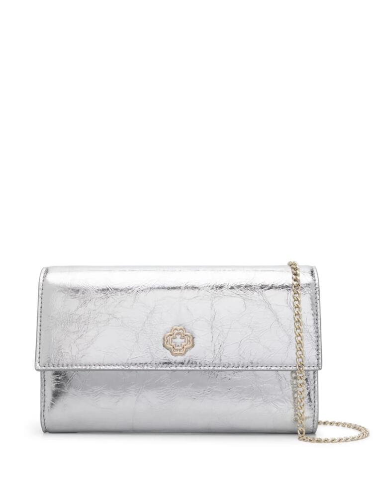 Maje metallic leather crossbody bag - Silver Cover