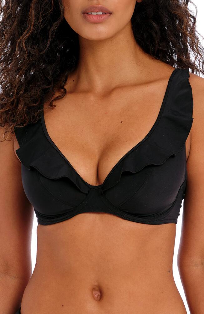 Freya Jewel Cove Underwire Bikini Top in Plain Black Cover