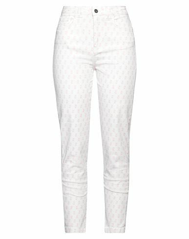 Max & Moi Woman Pants White Cotton, Elastane Cover