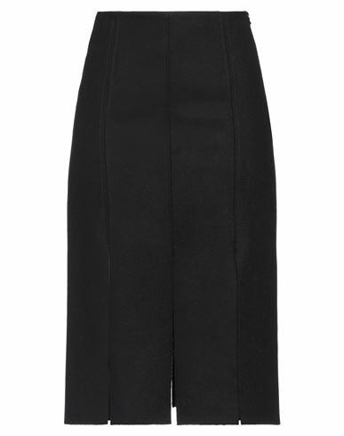 Erika Cavallini Woman Midi skirt Black Wool, Polyamide Cover