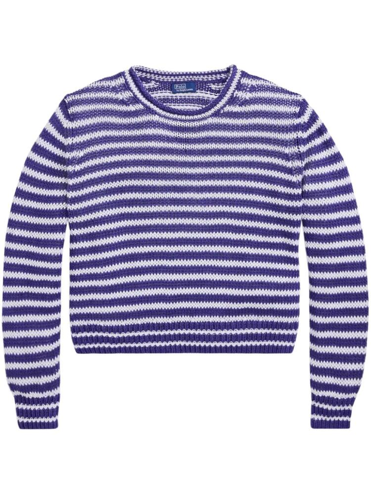 Polo Ralph Lauren striped linen-cotton blend jumper - Blue Cover