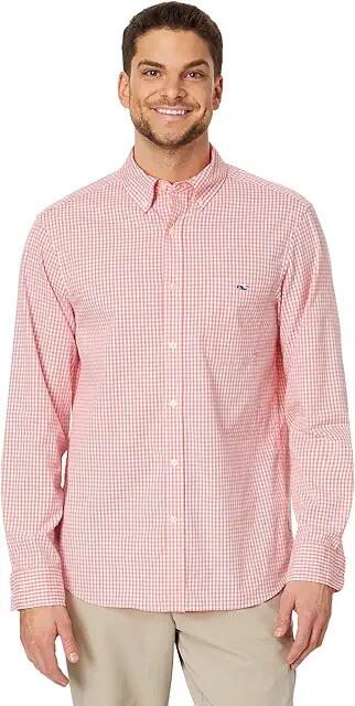 Vineyard Vines Clssc Fit Gingham Poplin Shirt (Cayman Plaid) Men's Jacket Cover