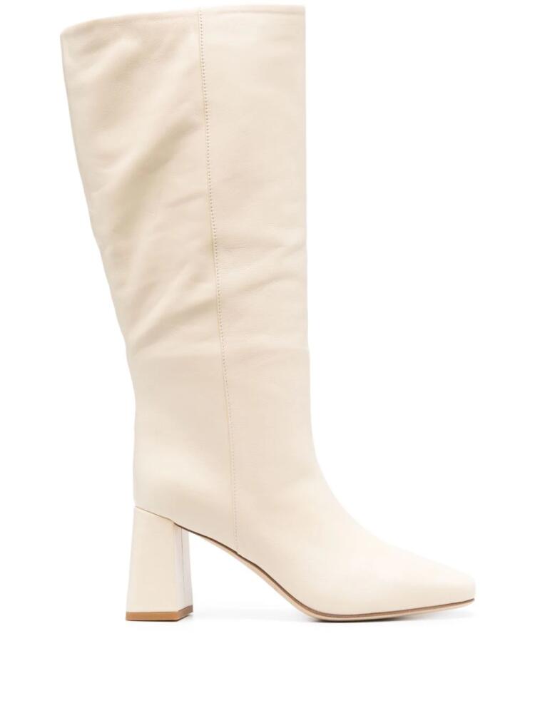 Dear Frances 85mm slip-on leather boots - Neutrals Cover