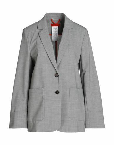 Max & co. Woman Blazer Grey Polyester, Virgin Wool, Elastane Cover