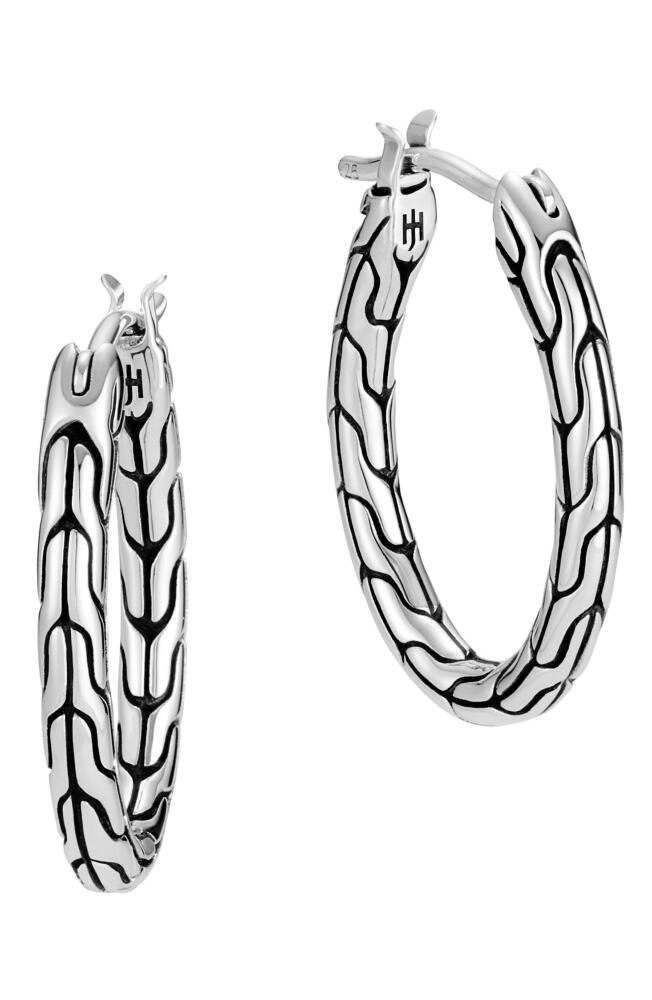 John Hardy Classic Chain Medium Sterling Silver Hoop Earrings Cover