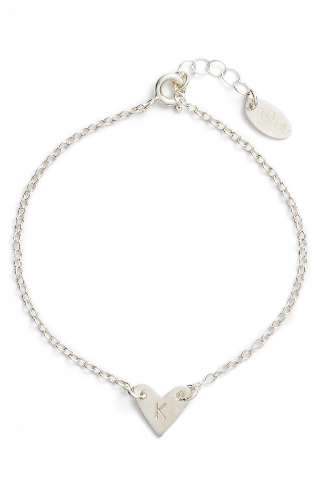 Nashelle Initial Heart Bracelet in Silver-K Cover