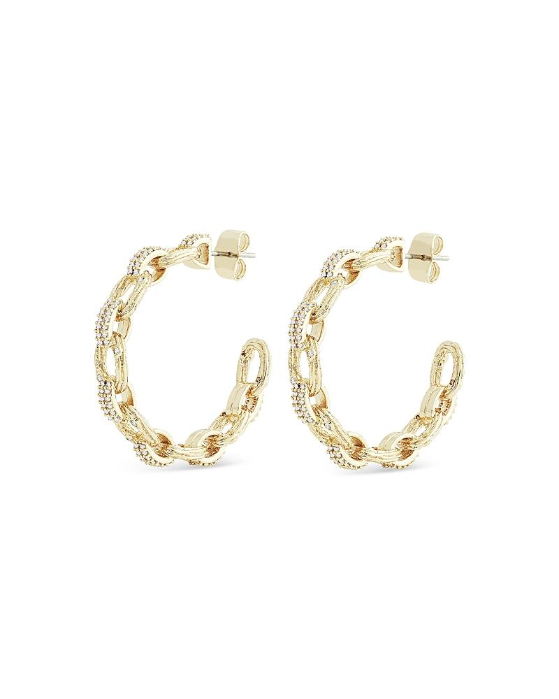 Anabel Aram Enchanted Forest Chain Hoop Earrings in 18K Gold Plated Cover