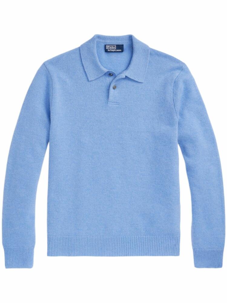 Polo Ralph Lauren fine-knit cashmere polo jumper - Blue Cover