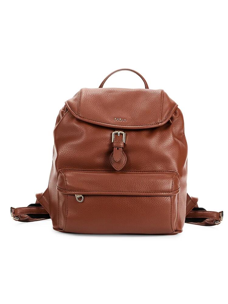 Furla Women's Leather Backpack - Cognac Cover