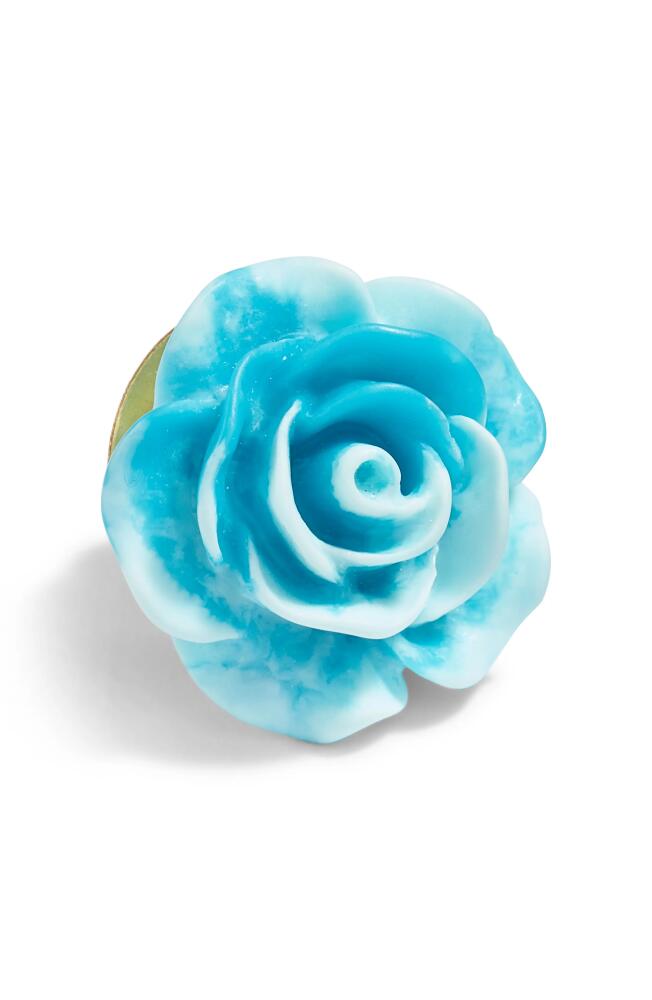 CLIFTON WILSON Tie Dye Flower Lapel Pin in Blue Cover