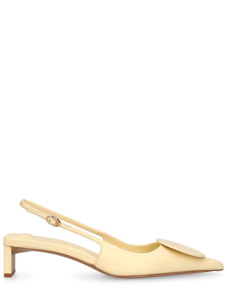 JACQUEMUS 40mm Duelo B Leather Slingback Heels Cover