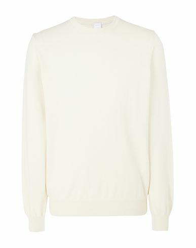 8 By Yoox Organic Cotton Basic Crew-neck Man Sweater Ivory Organic cotton Cover