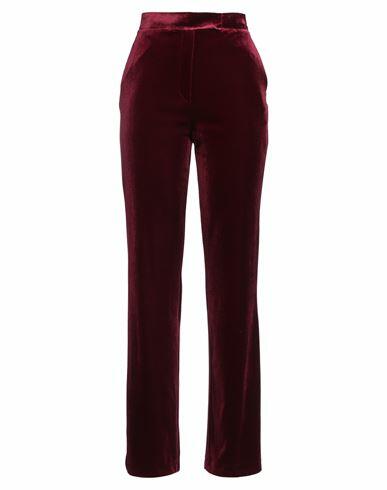 Actualee Woman Pants Burgundy Polyester, Elastane Cover