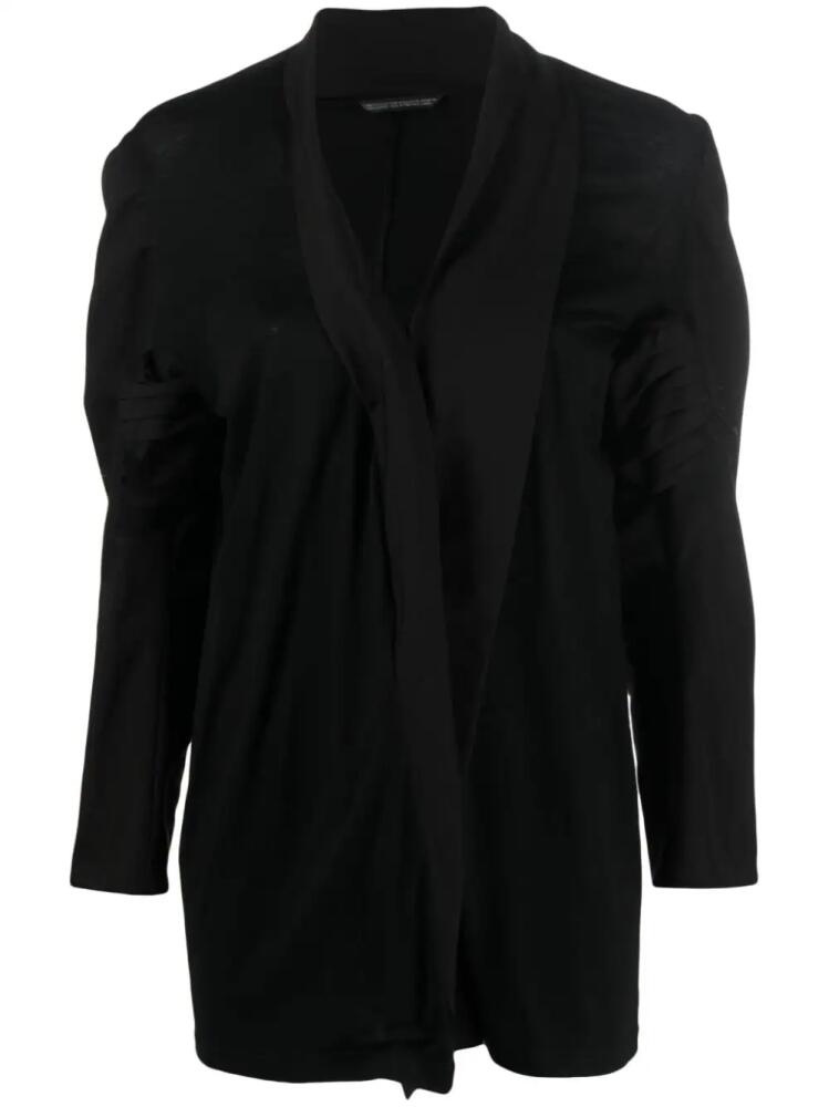 Yohji Yamamoto asymmetric puff-sleeve blouse - Black Cover