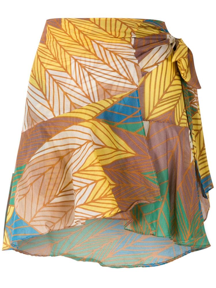 Amir Slama printed wrap skirt with panels - Multicolour Cover