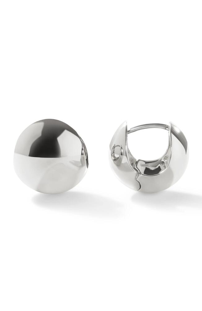 Ana Luisa Silver Sphere Hoop Earrings - Mini Abby Silver Cover