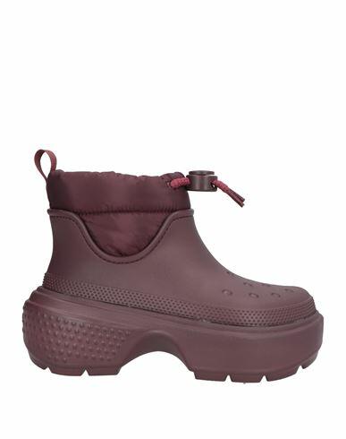 Crocs Woman Ankle boots Deep purple EVA (Ethylene - Vinyl - Acetate), Polyester Cover