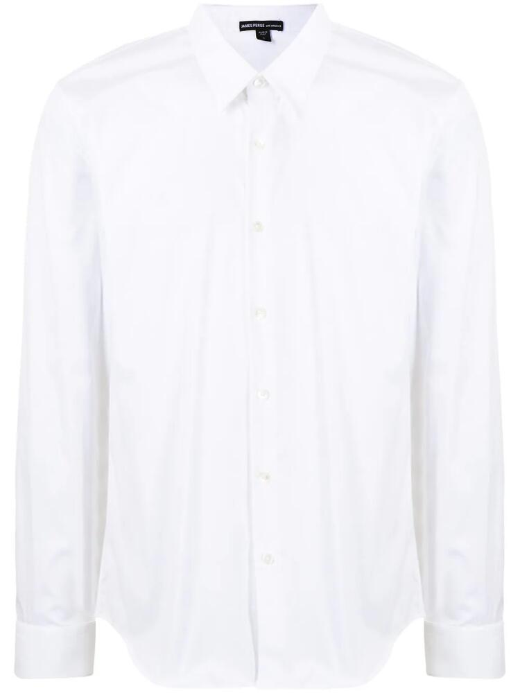 James Perse matte stretch-poplin shirt - White Cover