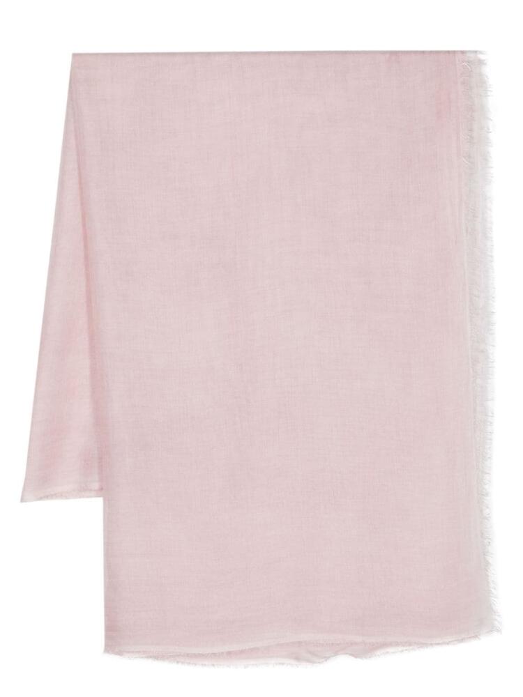 Faliero Sarti Tobia frayed-edge scarf - Pink Cover