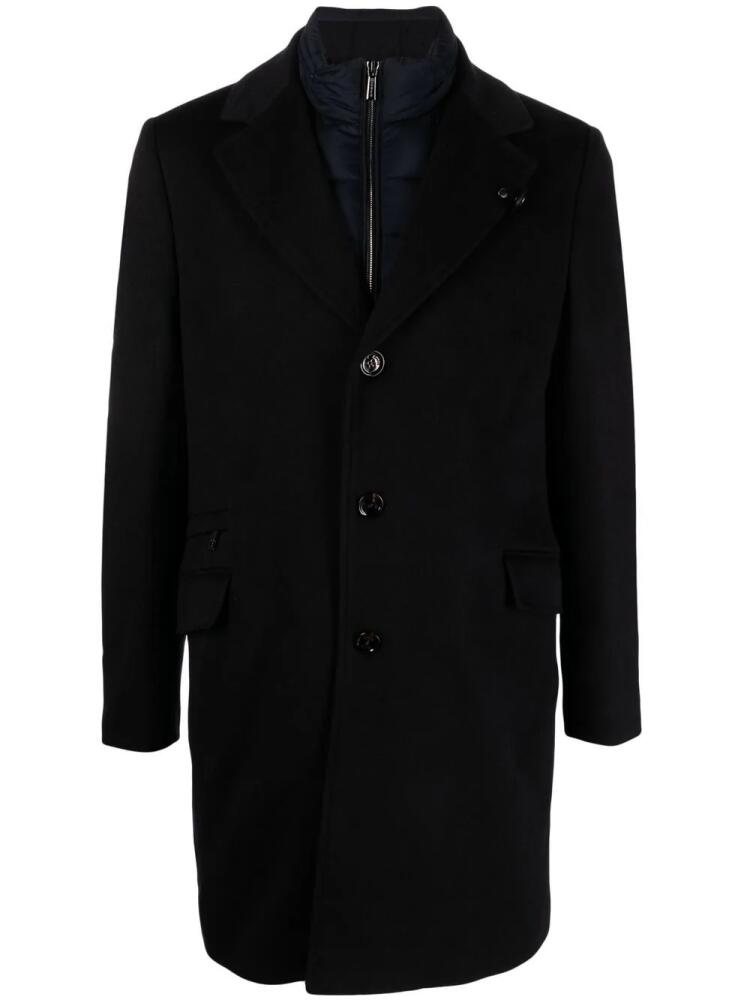 Moorer cashmere single-breasted coat - Blue Cover