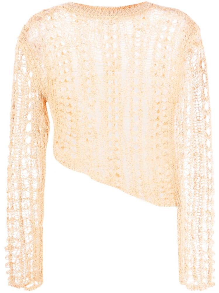 Cult Gaia Gill crochet-knit top - Neutrals Cover