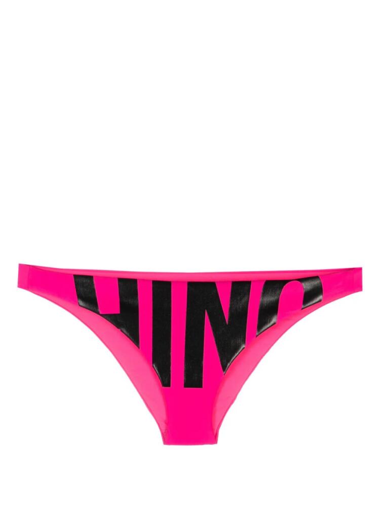 Moschino logo print bikini bottoms - Pink Cover