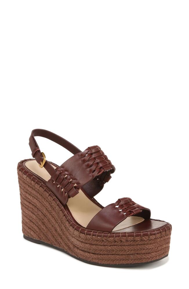 Veronica Beard Riya Slingback Espadrille Platform Wedge Sandal in Cedar Cover