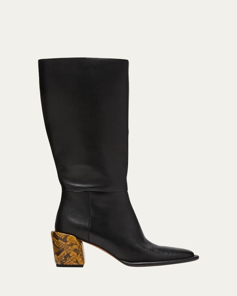 3.1 Phillip Lim Naomi Mixed Leather Knee Boots Cover