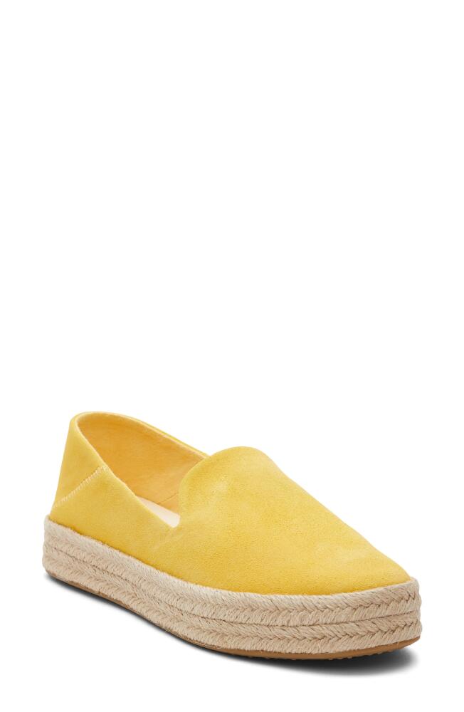 TOMS Carolina Platform Espadrille Sneaker in Yellow Cover