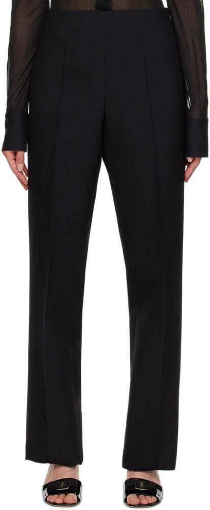 Ferragamo Black Creased Trousers Cover