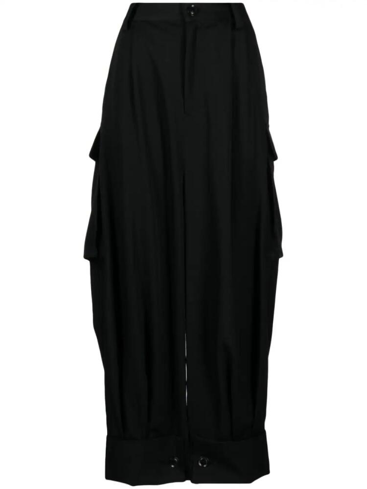 Yohji Yamamoto drop-crotch wool trousers - Black Cover