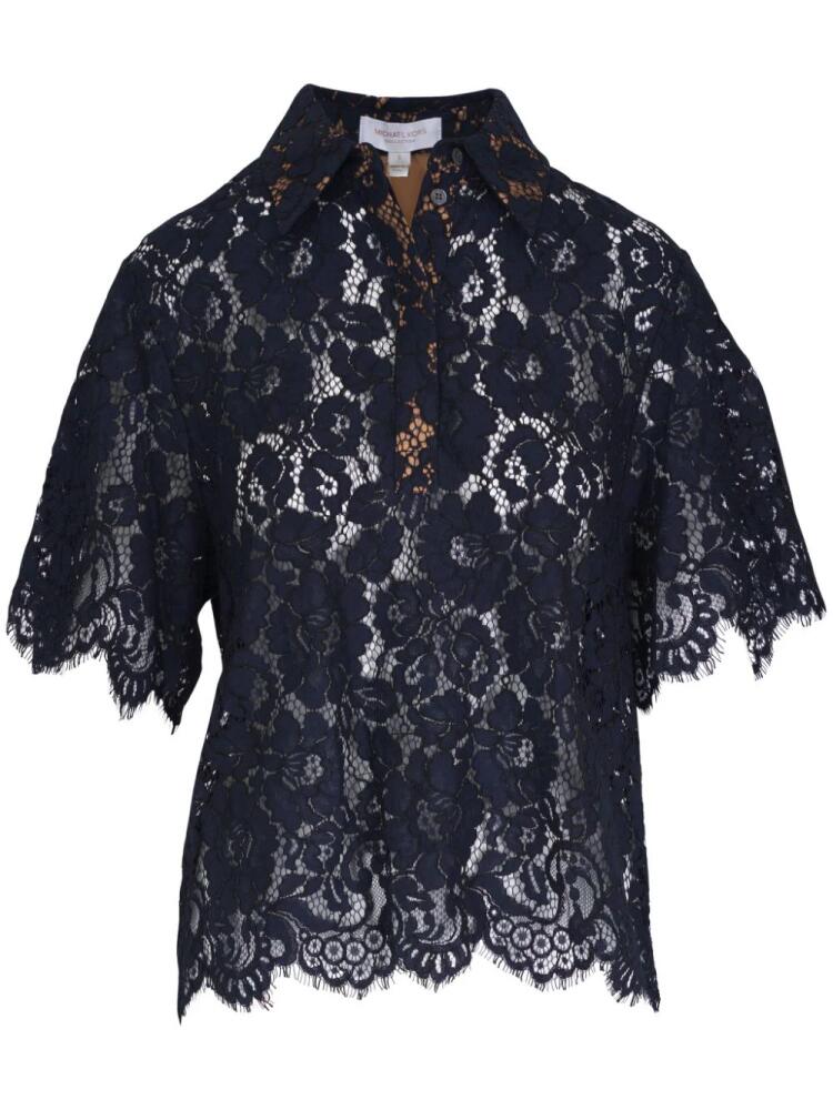 Michael Kors floral-lace blouse - Blue Cover