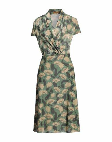 Siyu Woman Midi dress Green Polyester, Polyamide, Elastane Cover