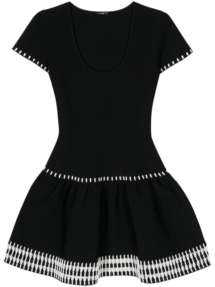 Alexis Lorie crochet-trim minidress - Black Cover