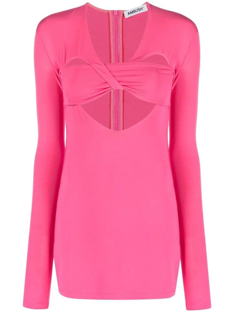 AMBUSH cut-out detailing dress - Pink Cover