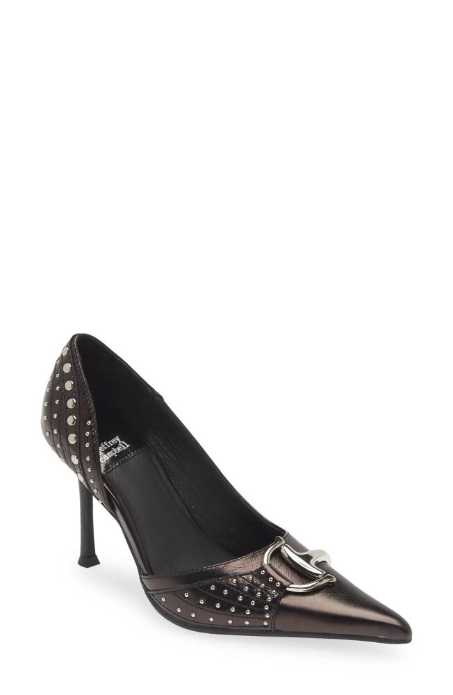 Jeffrey Campbell Electro Pointed Toe Pump in Black Silver Cover